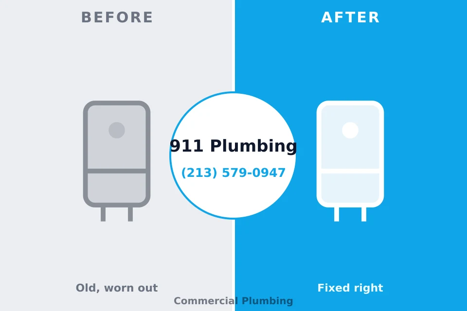 Before and after: plumbing company Breckenridge, MI